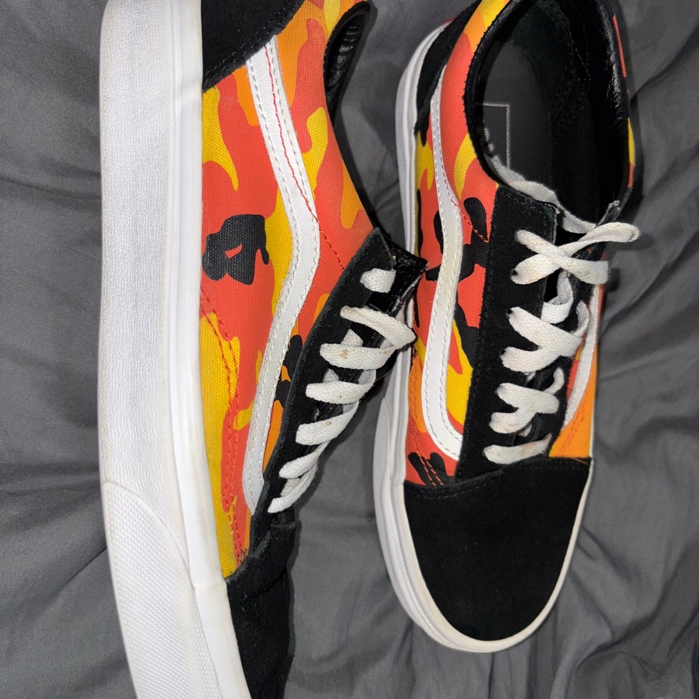 Vans Bold Camouflage Sneakers - Orange, Yellow, Black